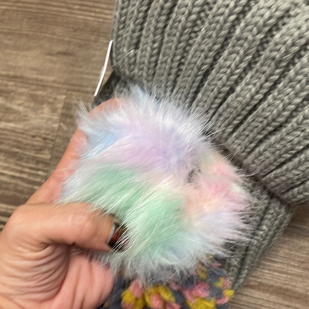 BP. Beanie with Interchangeable Pom Poms - Picture 3 of 5